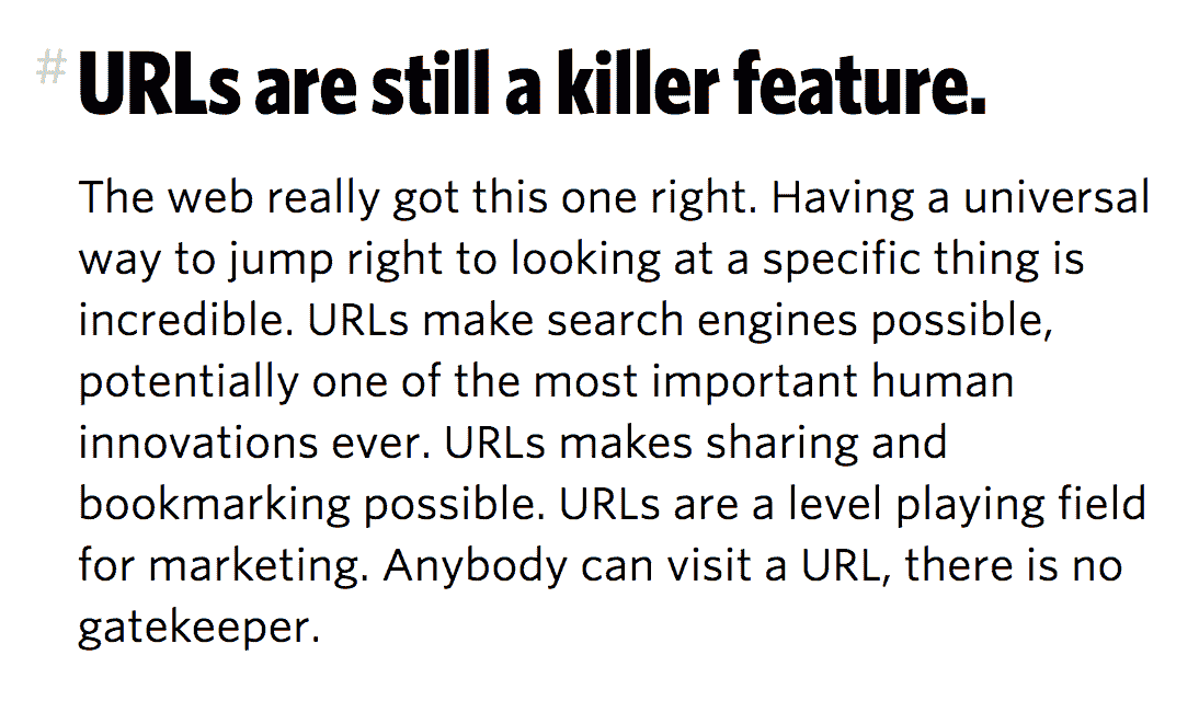 urls are a killer feature