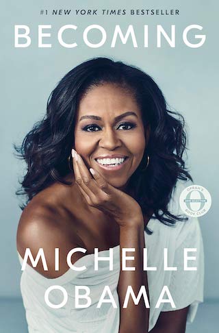 Michelle Obama on her book cover